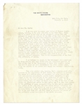 Franklin D. Roosevelt Lengthy Letter Signed as President